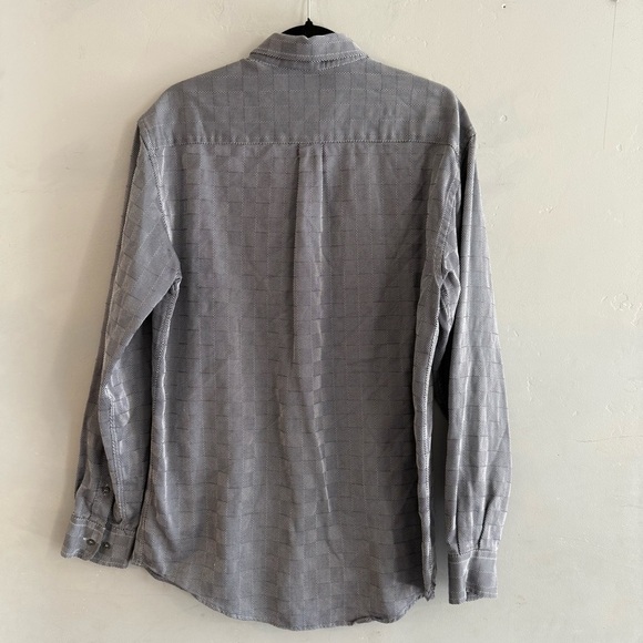 Zanella Black and White Patterned Button Down Long Sleeve Shirt - Picture 6 of 6